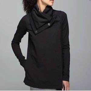 lululemon Black Savasana Wrap Jacket ombré lining